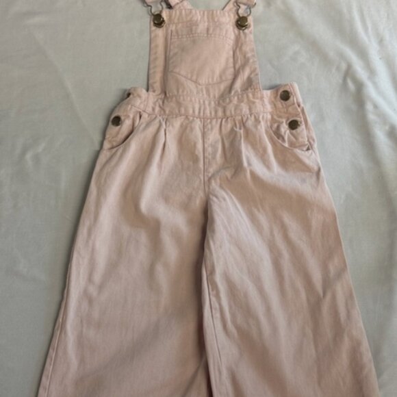 Rachel Zoe - Soft Pink Kids wide leg Overalls w/ adjustable shoulder straps - Picture 1 of 5